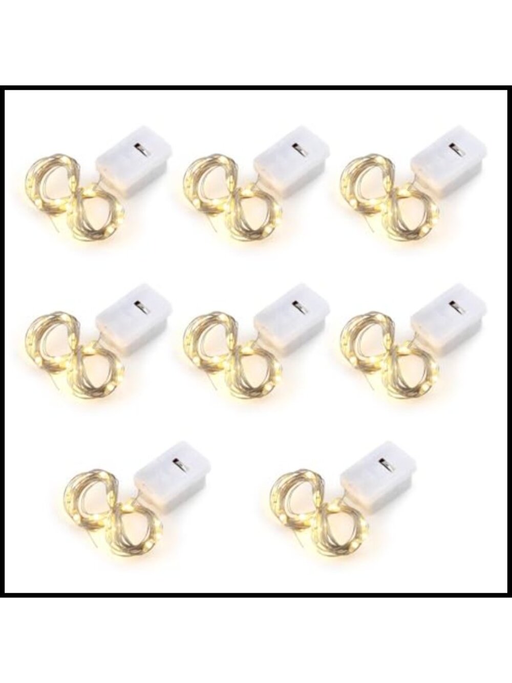8 Pack Fairy Lights Battery Powered 7FT 20LED 3 Modes Waterproof String Lights